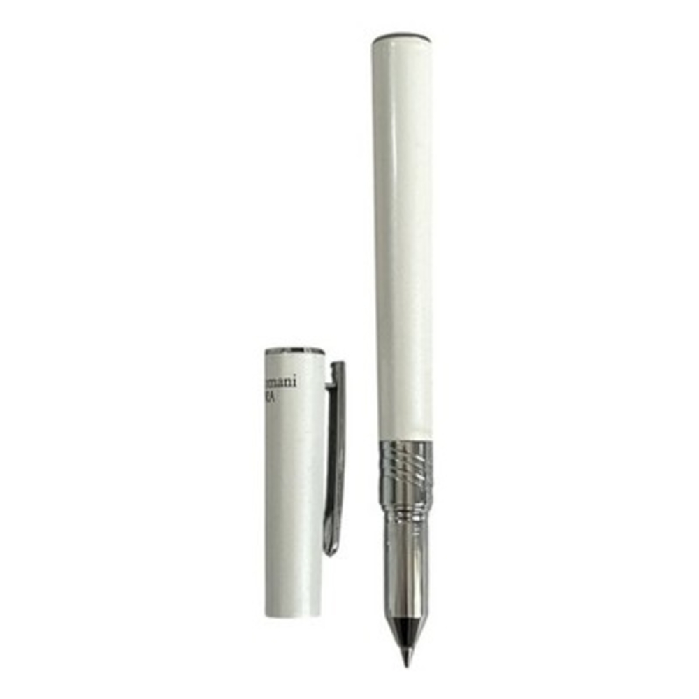 Monteverde Aldo Domani Libra Luxury White Ballpoint Pen Chrome Trim Very Good - Picture 3 of 5